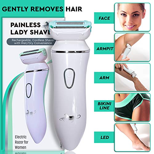 IQ Beauty Electric Razor for Women Cordless 3 Blade Rechargeable Waterproof L...