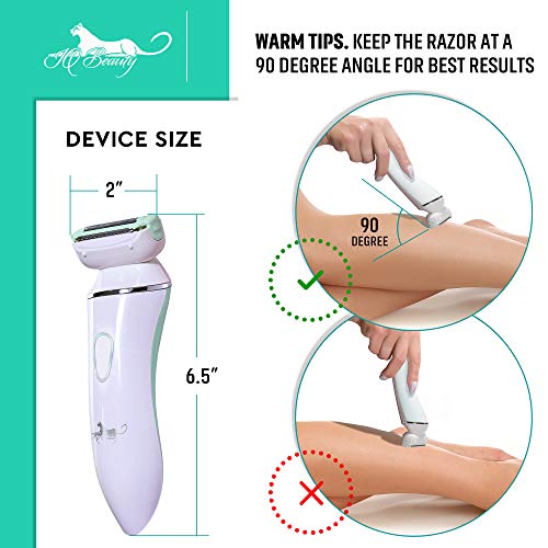 IQ Beauty Electric Razor for Women Cordless 3 Blade Rechargeable Waterproof L...