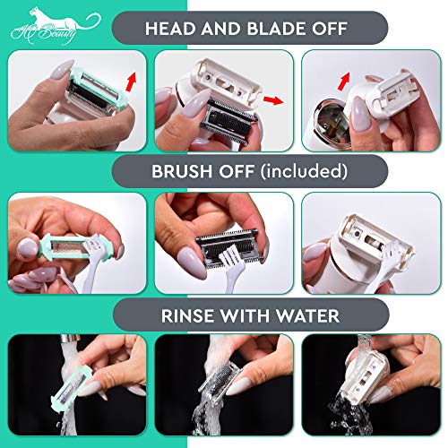 IQ Beauty Electric Razor for Women Cordless 3 Blade Rechargeable Waterproof L...