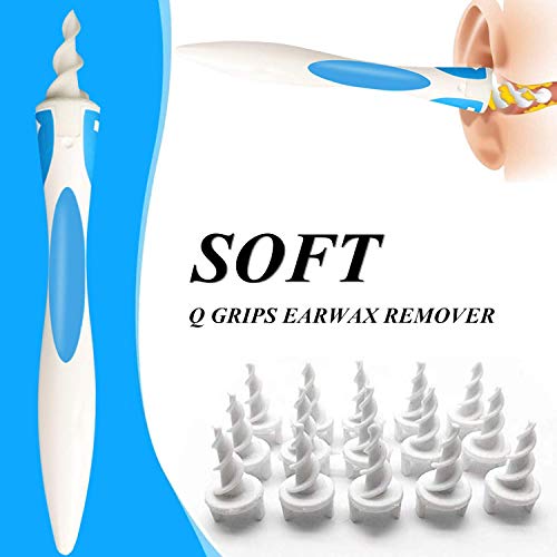 Q-Grips Earwax Remover Safe Ear Wax Removal Tool Kit, Spiral Ear Cleaner with...