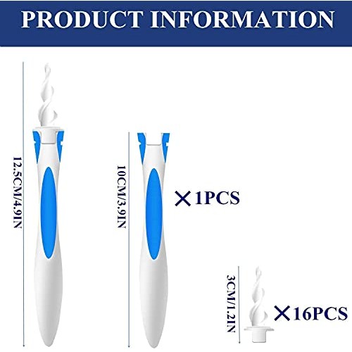 Q-Grips Earwax Remover Safe Spiral Ear Wax Removal Tool Kit, Ear Cleaner with...