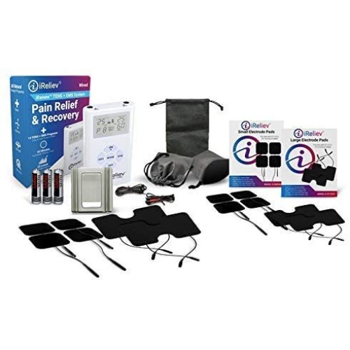 iReliev TENS + EMS Combination Unit Muscle Stimulator for Pain Relief & Arthr...