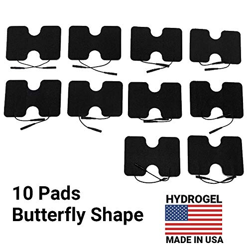 iReliev TENS Unit and EMS Electrodes Pads 3.5" x 5" inch Butterfly 10 Pads (5...