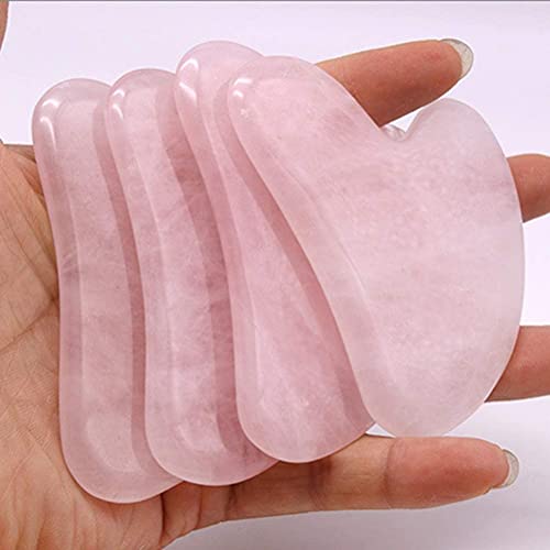 IRELOJ Gua Sha Scraping Massage Tools,Natural Jade Stone Guasha Board for Fac...