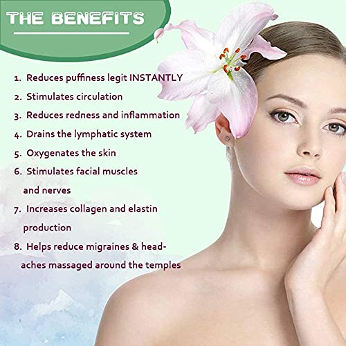 IRELOJ Gua Sha Scraping Massage Tools,Natural Jade Stone Guasha Board for Fac...