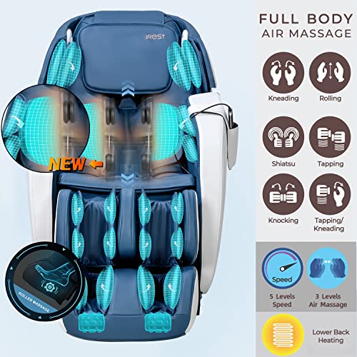 iRest SL Track Massage Chair Recliner, Full Body Massage Chair with Yoga Stre...