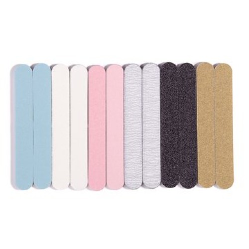 Iridesi Professional Colorful Mini Finger Nail Files Washable Emery Boards 3-...
