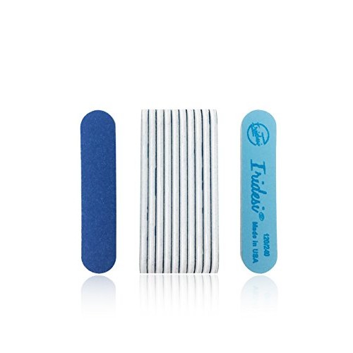 Iridesi Professional Mini Blue Finger Nail Files 120/240 Washable Emery Board...