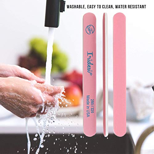 Nail Files and Buffers Premium Pink Light Pink 280 320 Washable Emery Boards ...