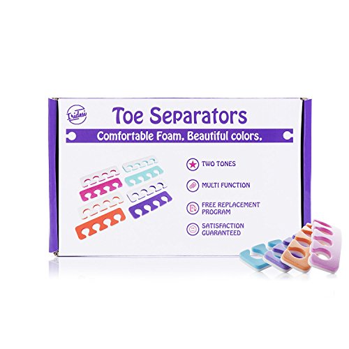 Toe Separators - Soft Two Tone Toe Spacers - Great Toe Cushions - Apply Nail ...