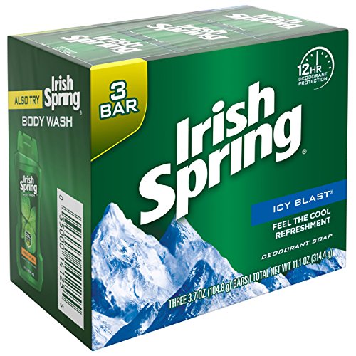 Irish Spring Bar Soap for Men, Icy Blast, Men's Bar Soap, 3.7 Oz, 24 Pack