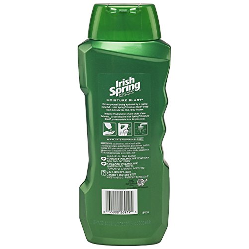 Irish Spring Body Wash, Moisture Blast, 18 fluid ounce (Pack of 4)