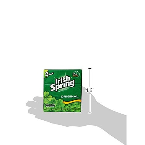 Irish Spring Deodorant Bar Soap, Original, Green Irish Spring, 11.1 Ounce
