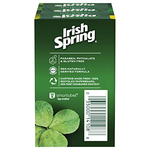 Irish Spring Men's Deodorant Bar Soap, Original Scent - 3.7 ounces (24 Count)