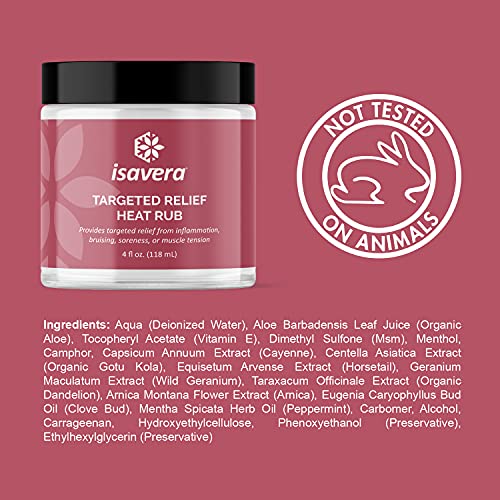Isavera - Targeted Relief Heat Rub - Targeted Relief from Inflammation, Bruis...