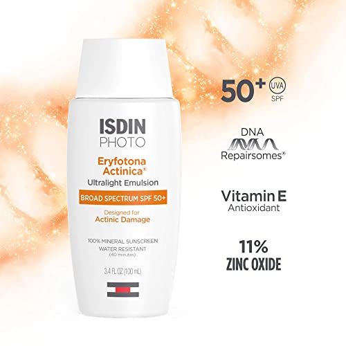 ISDIN Eryfotona Actinica Mineral Sunscreen SPF 50+ Zinc Oxide 3.4 Fl. Oz.