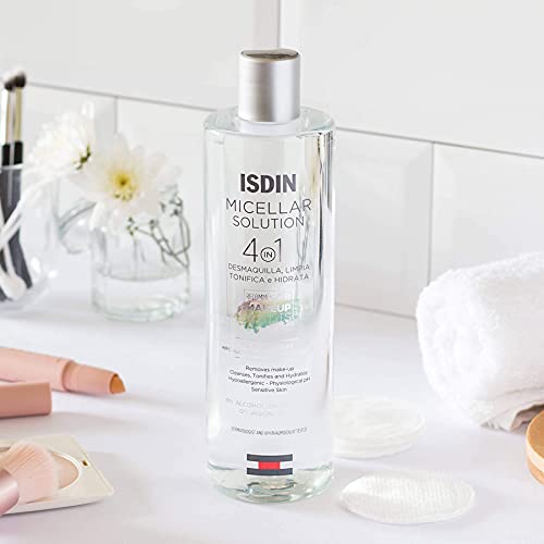 ISDIN Micellar Solution, 4 in 1 Makeup Remover, Cleanser, Hydrating Toner - S...