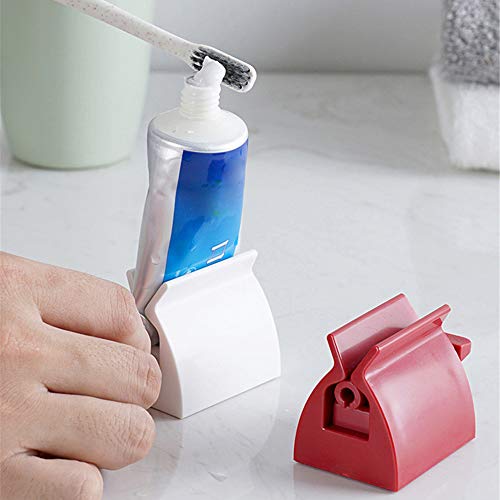 ISKYBOB Set of 2 Rolling Tube Toothpaste Squeezer Dispenser Toothpaste Seat H...