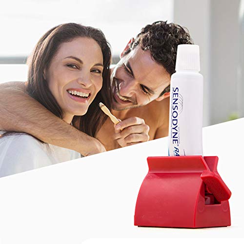 ISKYBOB Set of 2 Rolling Tube Toothpaste Squeezer Dispenser Toothpaste Seat H...