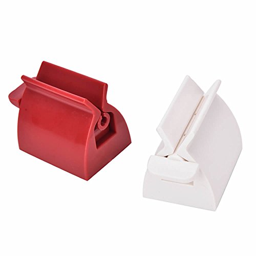ISKYBOB Set of 2 Rolling Tube Toothpaste Squeezer Dispenser Toothpaste Seat H...