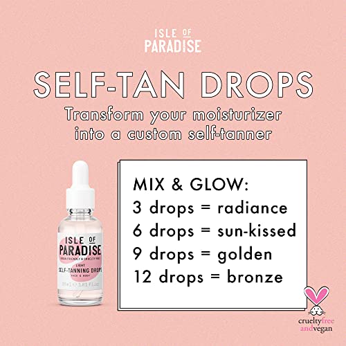 Isle of Paradise Self Tanning Drops - Vegan, Cruelty Free Self-Tan Drops - Li...