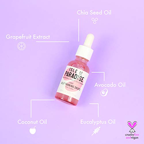 Isle of Paradise Self Tanning Drops - Vegan, Cruelty Free Self-Tan Drops - Li...