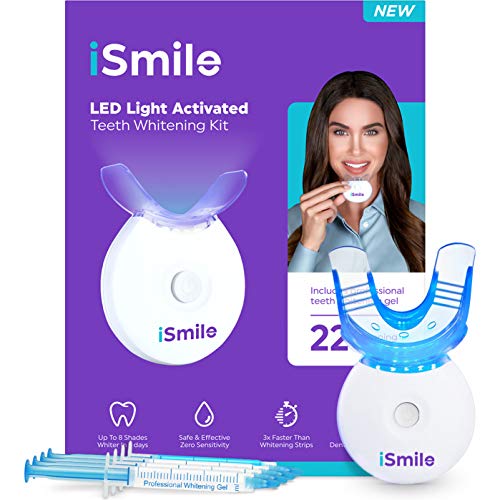 iSmile Teeth Whitening Kit - LED Light, 35% Carbamide Peroxide, (3) 3ml Gel S...