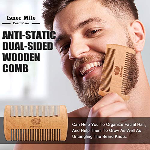 Beard Growth Kit, Beard Grooming Kit for Men with Beard Growth Oil, Beard Bru...