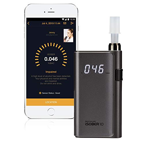 iSOBER 10 Breathalyzer | HSA/FSA Eligible | DOT, NHTSA Compliant Alcohol Test...