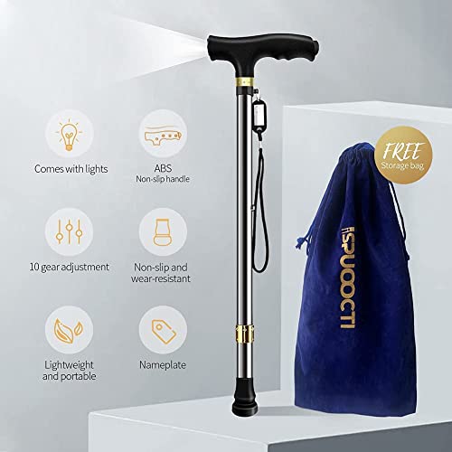 ispuoocti Cane with LED Light,Walking Cane for Men & Women,Walking Sticks for...