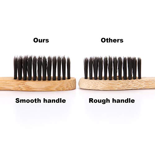 Biodegradable Eco-Friendly Natural Bamboo Charcoal Toothbrushes - Pack of 4