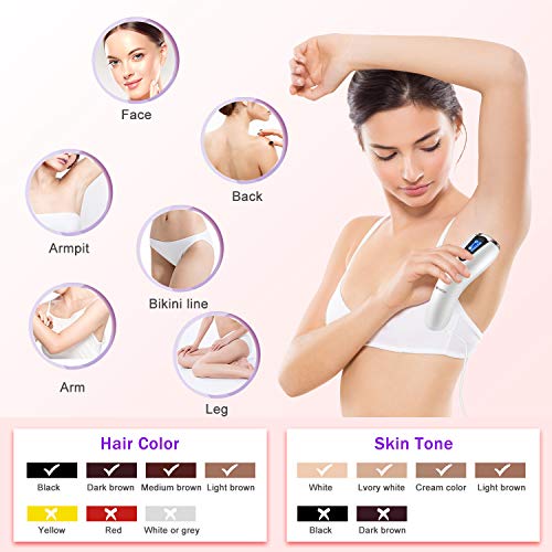 at-Home Hair Removal for Women & Men, Upgraded to 999,999 Flashes Laser Hair ...