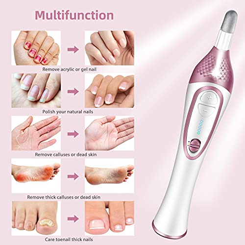 ISTON 36-piece Professional Manicure & Pedicure Kit, Cordless Nail Drill Mach...