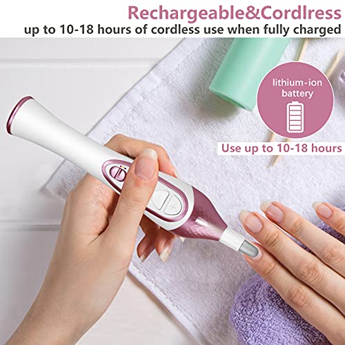 ISTON 36-piece Professional Manicure & Pedicure Kit, Cordless Nail Drill Mach...