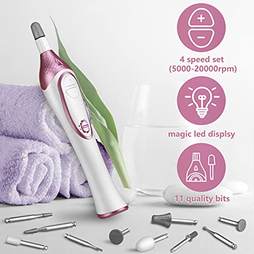 ISTON 36-piece Professional Manicure & Pedicure Kit, Cordless Nail Drill Mach...