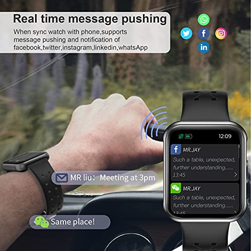 ISZPLUSH Smart Watch, Fitness Smartwatch Monitor, Activity Tracker with 1.7" ...
