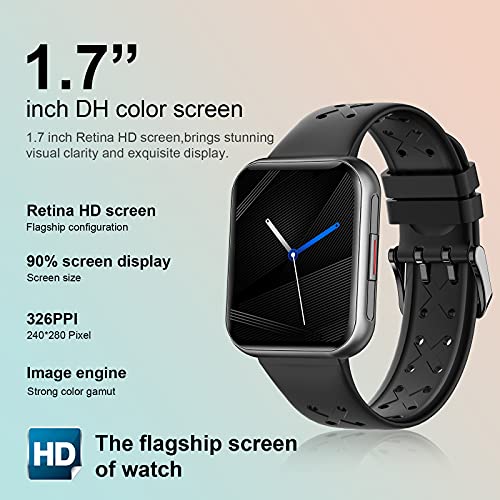 ISZPLUSH Smart Watch, Fitness Smartwatch Monitor, Activity Tracker with 1.7" ...