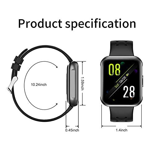 ISZPLUSH Smart Watch, Fitness Smartwatch Monitor, Activity Tracker with 1.7" ...