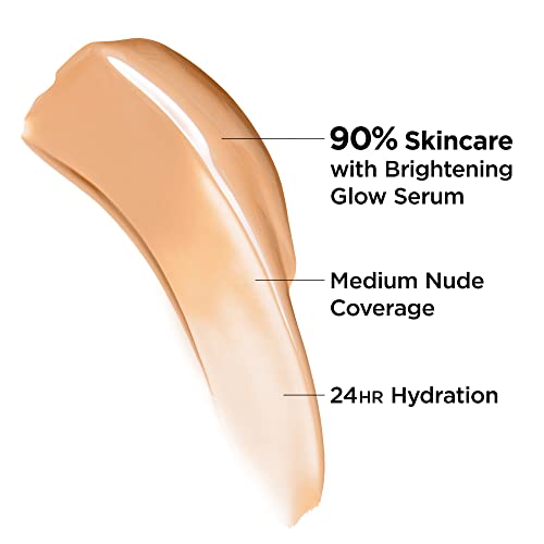 CC+ Nude Glow Lightweight Foundation + Glow Serum with SPF 40 - With Niacinam...