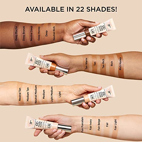 CC+ Nude Glow Lightweight Foundation + Glow Serum with SPF 40 - With Niacinam...