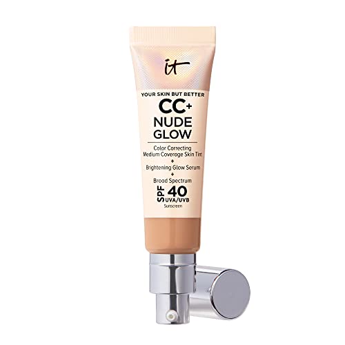 CC+ Nude Glow Lightweight Foundation + Glow Serum with SPF 40 - With Niacinam...