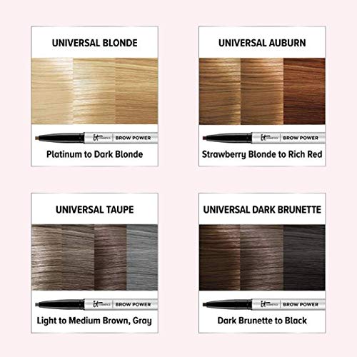 IT Cosmetics Brow Power, Universal Taupe - Universal Eyebrow Pencil - Mimics ...
