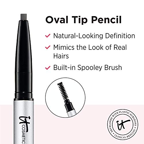 IT Cosmetics Brow Power, Universal Taupe - Universal Eyebrow Pencil - Mimics ...
