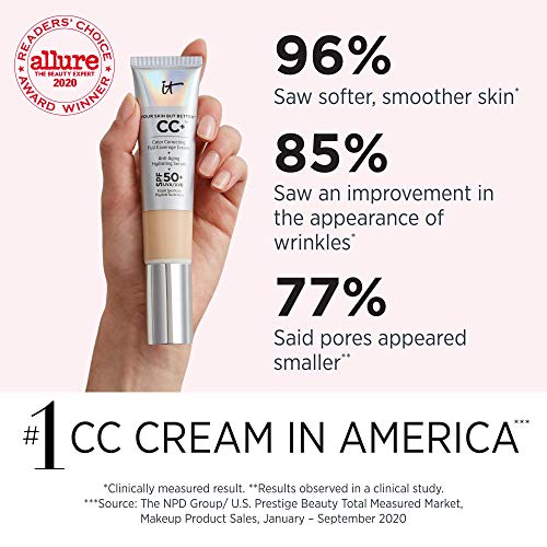 IT Cosmetics Your Skin But Better CC+ Cream, Fair (W) - Color Correcting Crea...