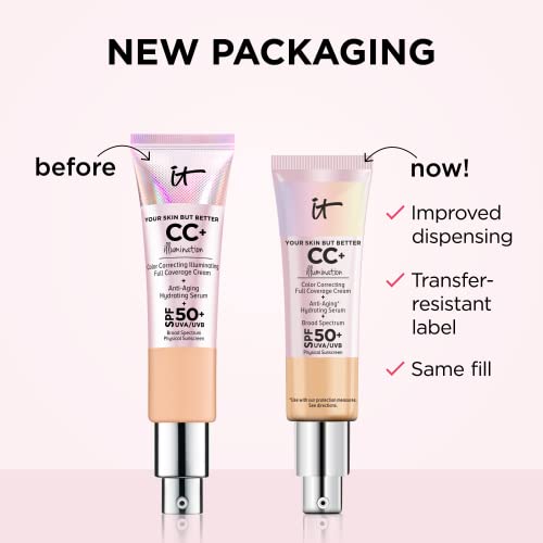 IT Cosmetics Your Skin But Better CC+ Cream Illumination, Medium (W) - Color ...