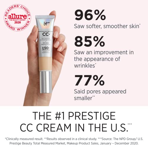IT Cosmetics Your Skin But Better CC+ Cream, Tan (W) - Color Correcting Cream...