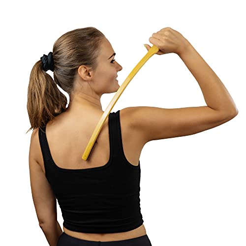 ITCHSTIX Bamboo Back Scratchers, Curved Aggressive Scratching Hand Tool for A...