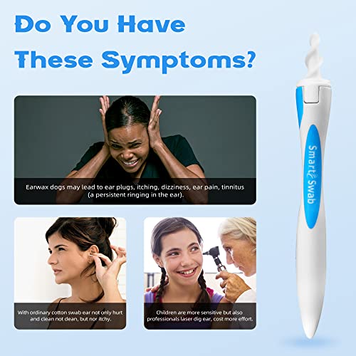 Q Grips Earwax Remover Safe Soft Spiral Ear Wax Removal Tool with 15 Replacem...