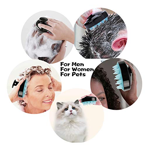 Ithyes Shampoo Brush Silicon Scalp Massager Hair Brush Wet Dry Comb Head Rubb...