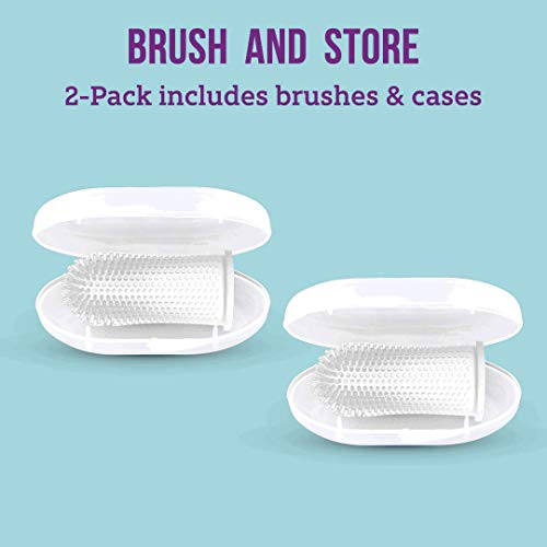 360º Bristle Silicone Baby Finger Toothbrush, 100% BPA Free for Toddlers and ...